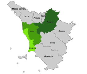 Regione Toscana - province progetto Eolo